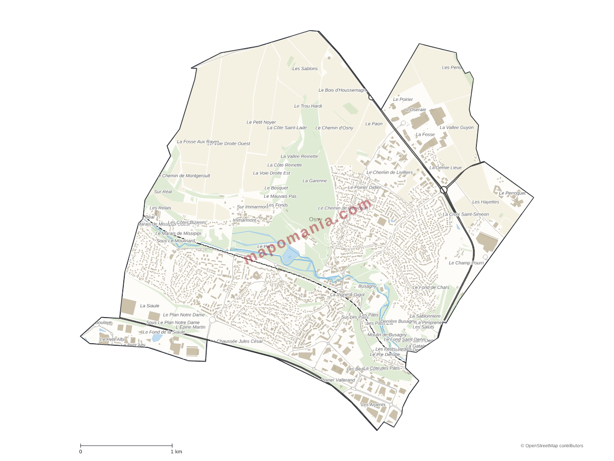 Carte de Osny à personnaliser