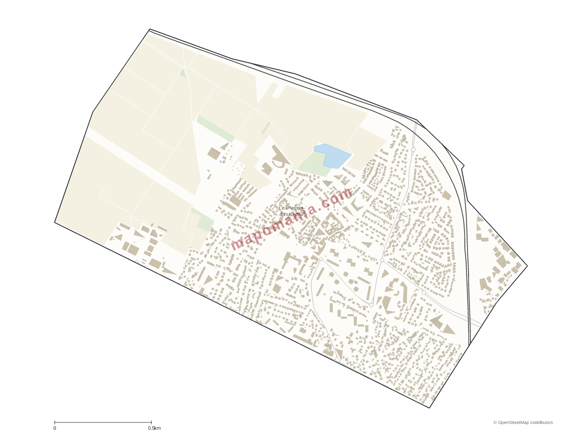 Carte de Le Plessis-Bouchard à personnaliser