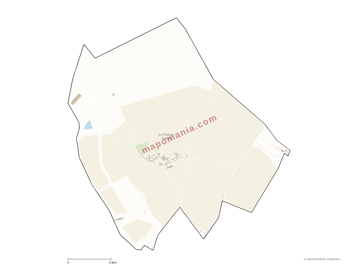 Carte de Le Plessis-Gassot à personnaliser