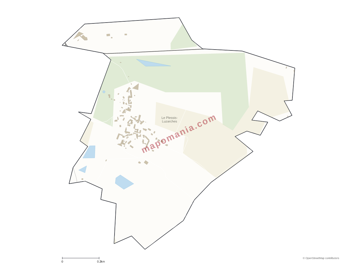 Carte de Le Plessis-Luzarches à personnaliser