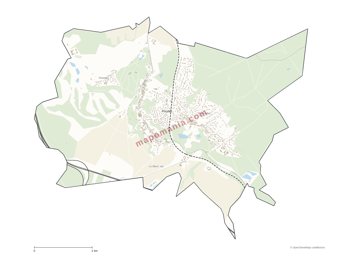 Carte de Presles à personnaliser