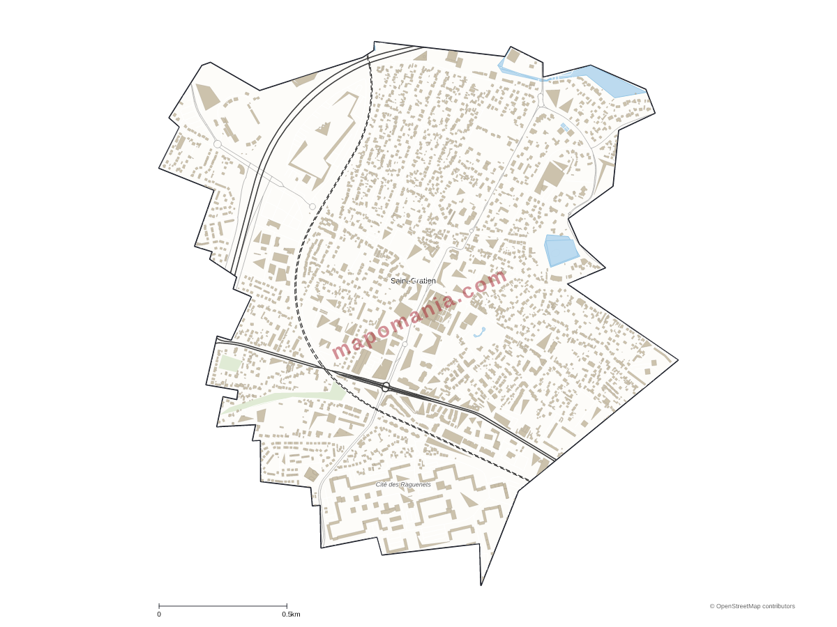 Carte de Saint-Gratien à personnaliser