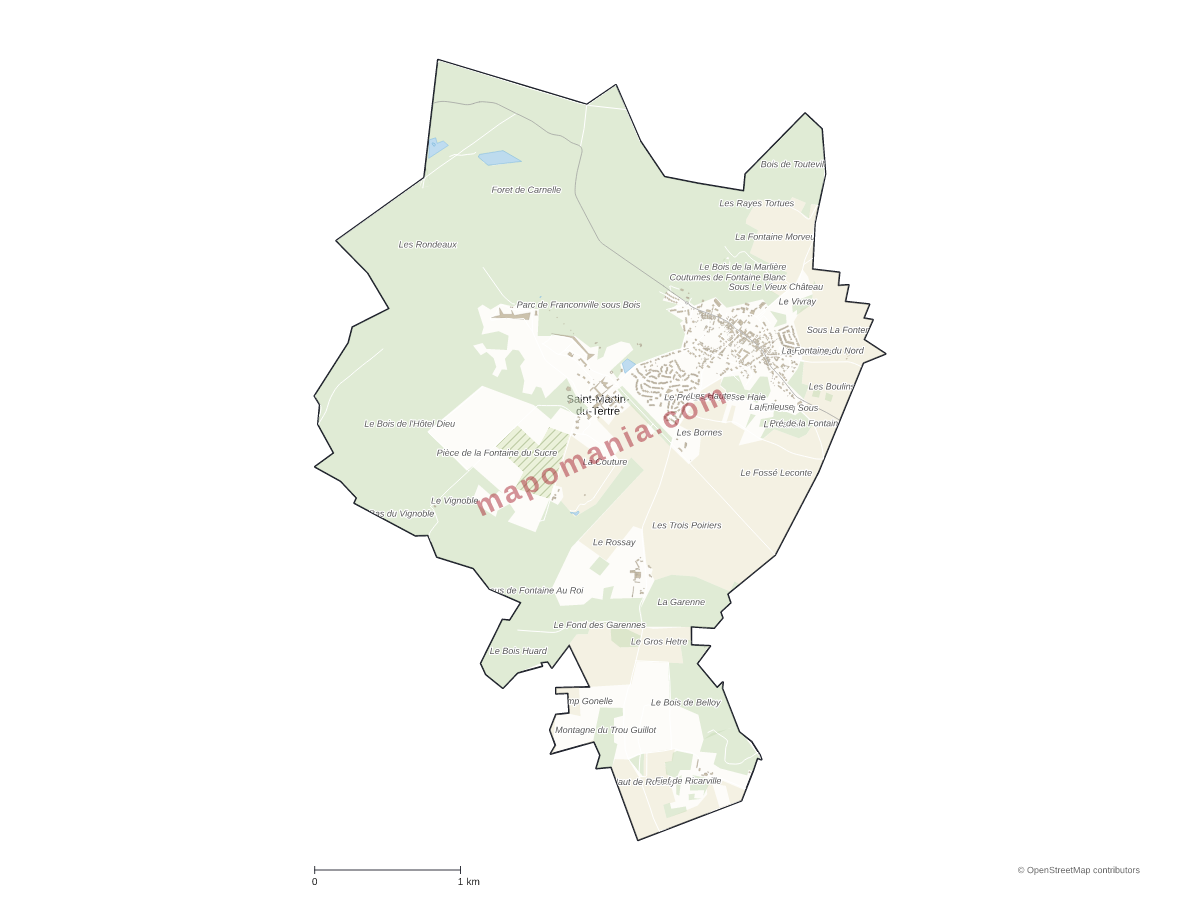 Carte de Saint-Martin-du-Tertre à personnaliser