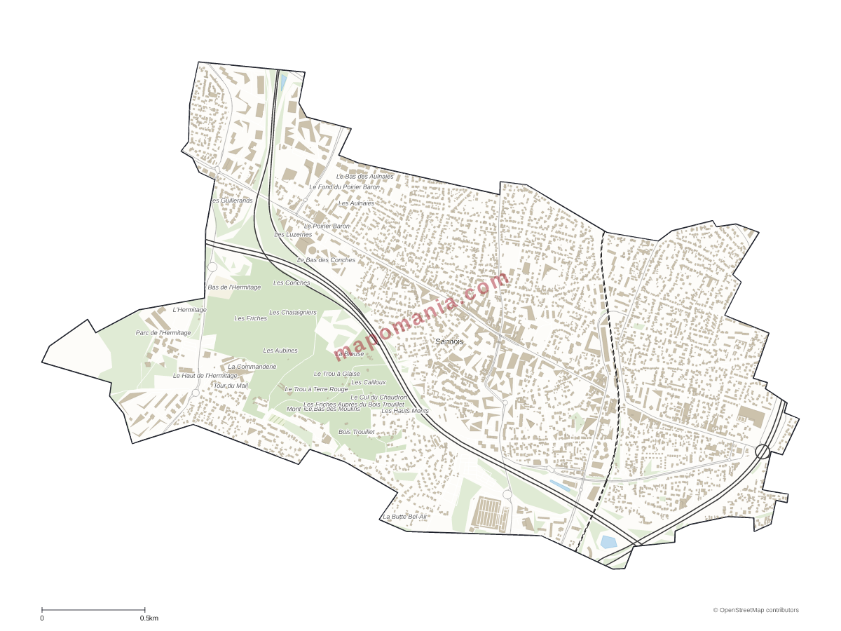 Carte de Sannois à personnaliser