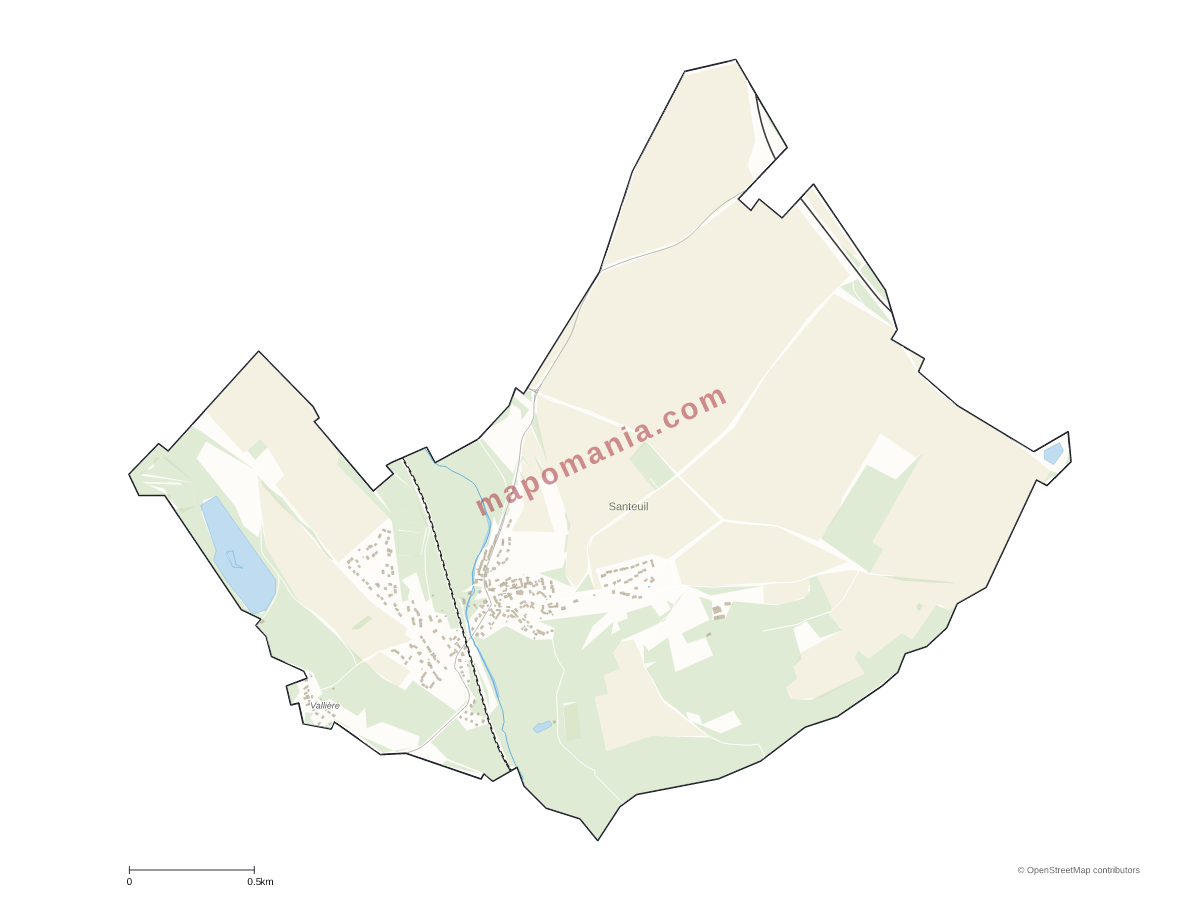 Carte de Santeuil à personnaliser