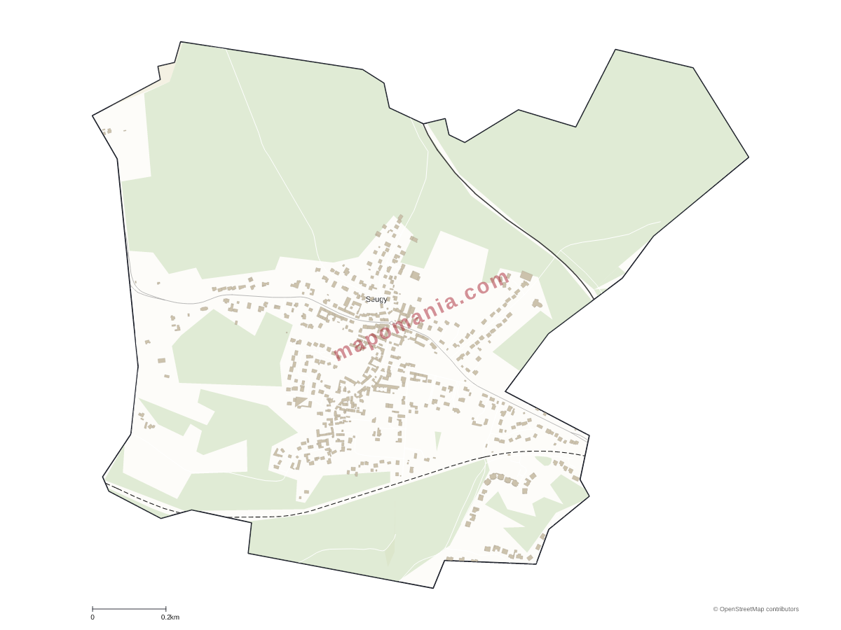 Carte de Seugy à personnaliser