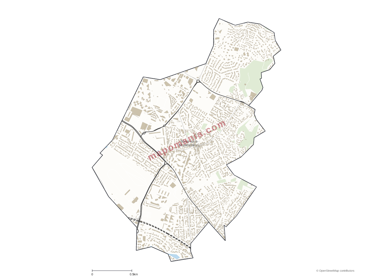 Carte de Soisy-sous-Montmorency à personnaliser