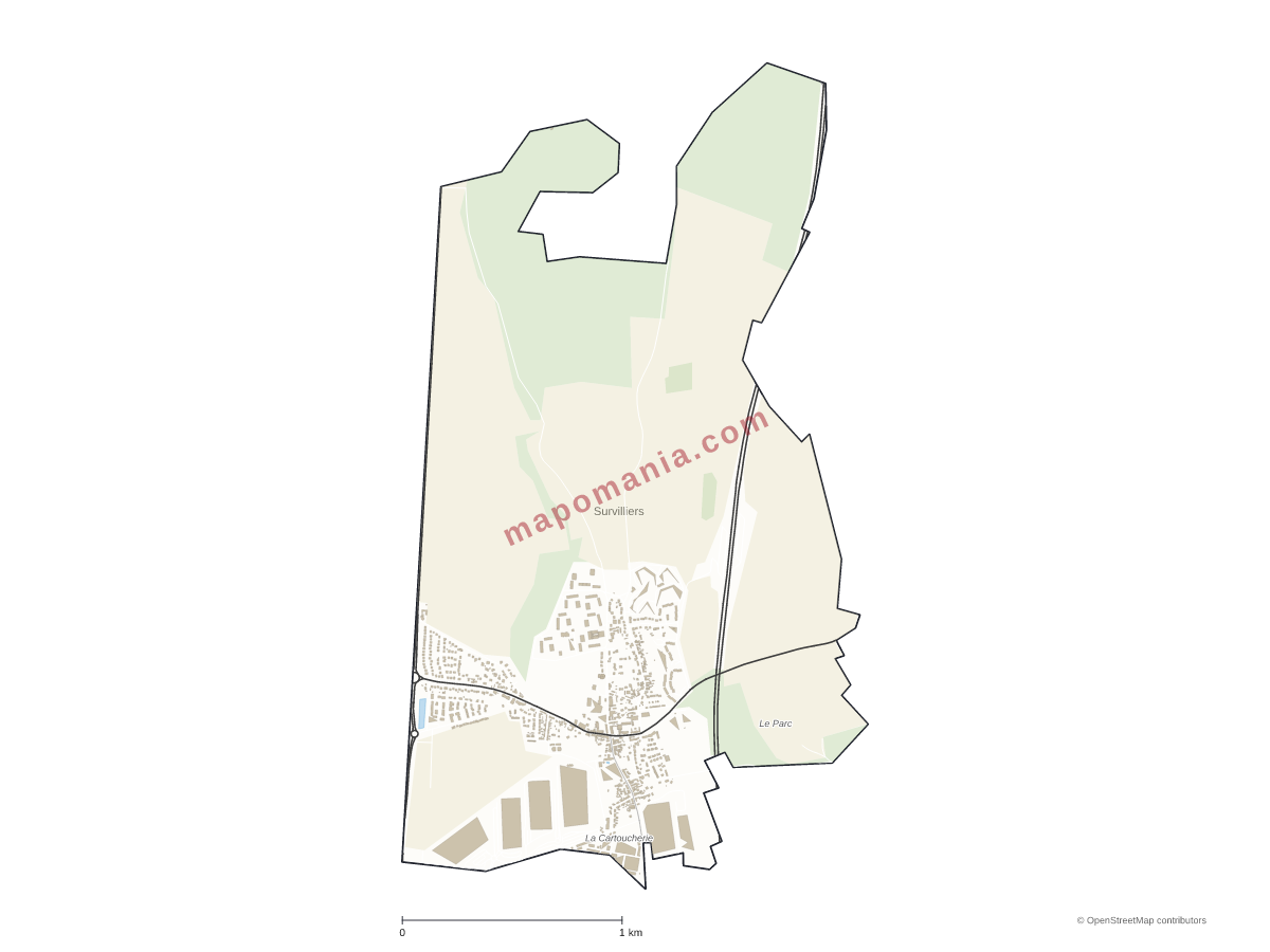 Carte de Survilliers à personnaliser