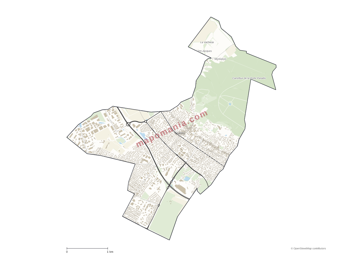 Carte de Taverny à personnaliser