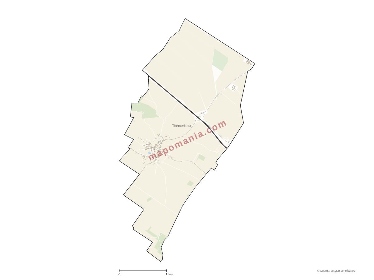 Carte de Théméricourt à personnaliser