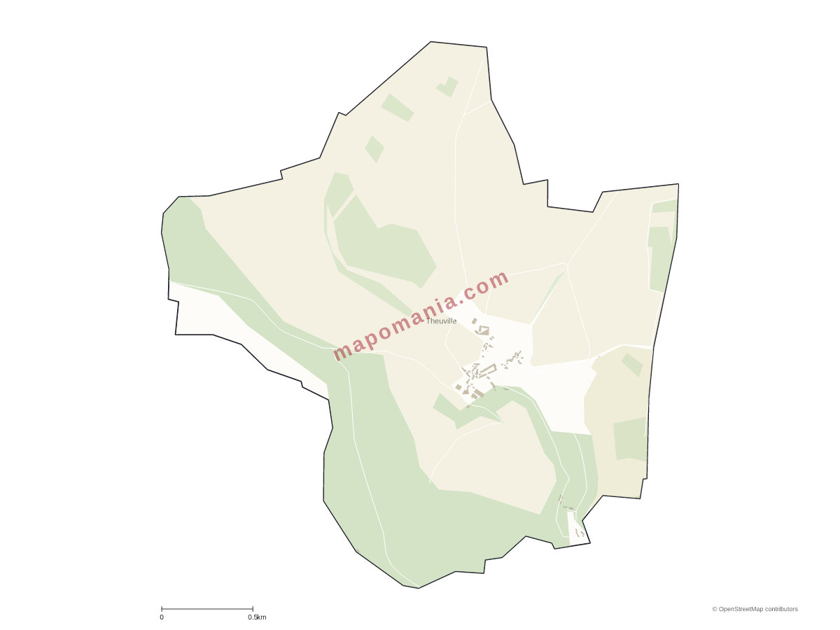 Carte de Theuville à personnaliser