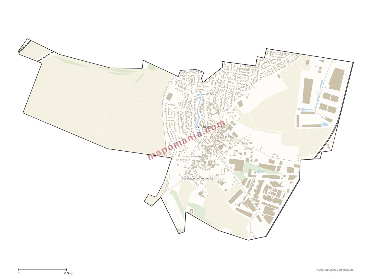 Carte de Le Thillay à personnaliser