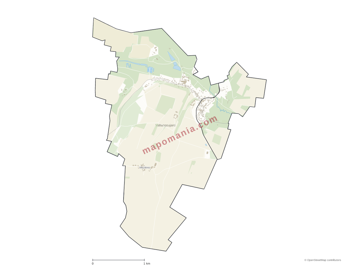 Carte de Vallangoujard à personnaliser