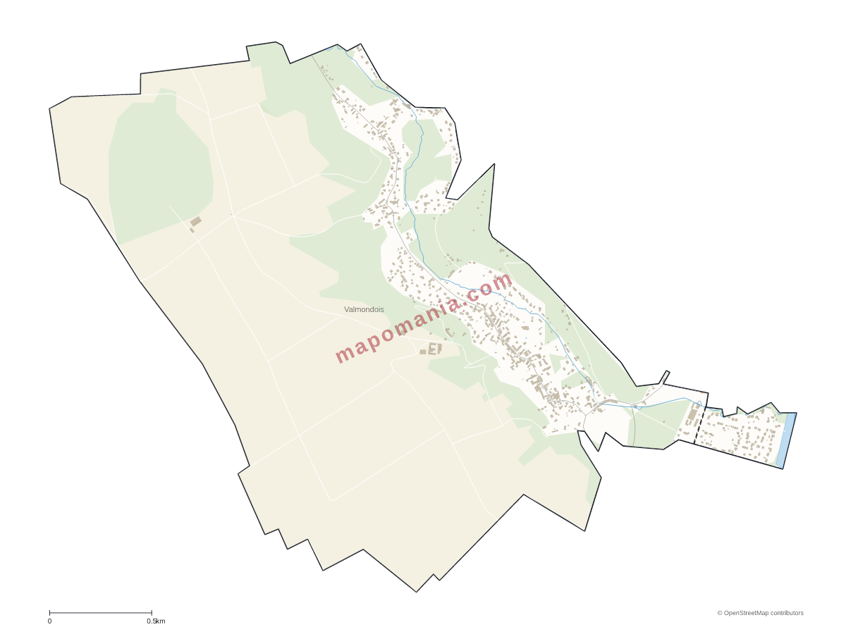 Carte de Valmondois à personnaliser