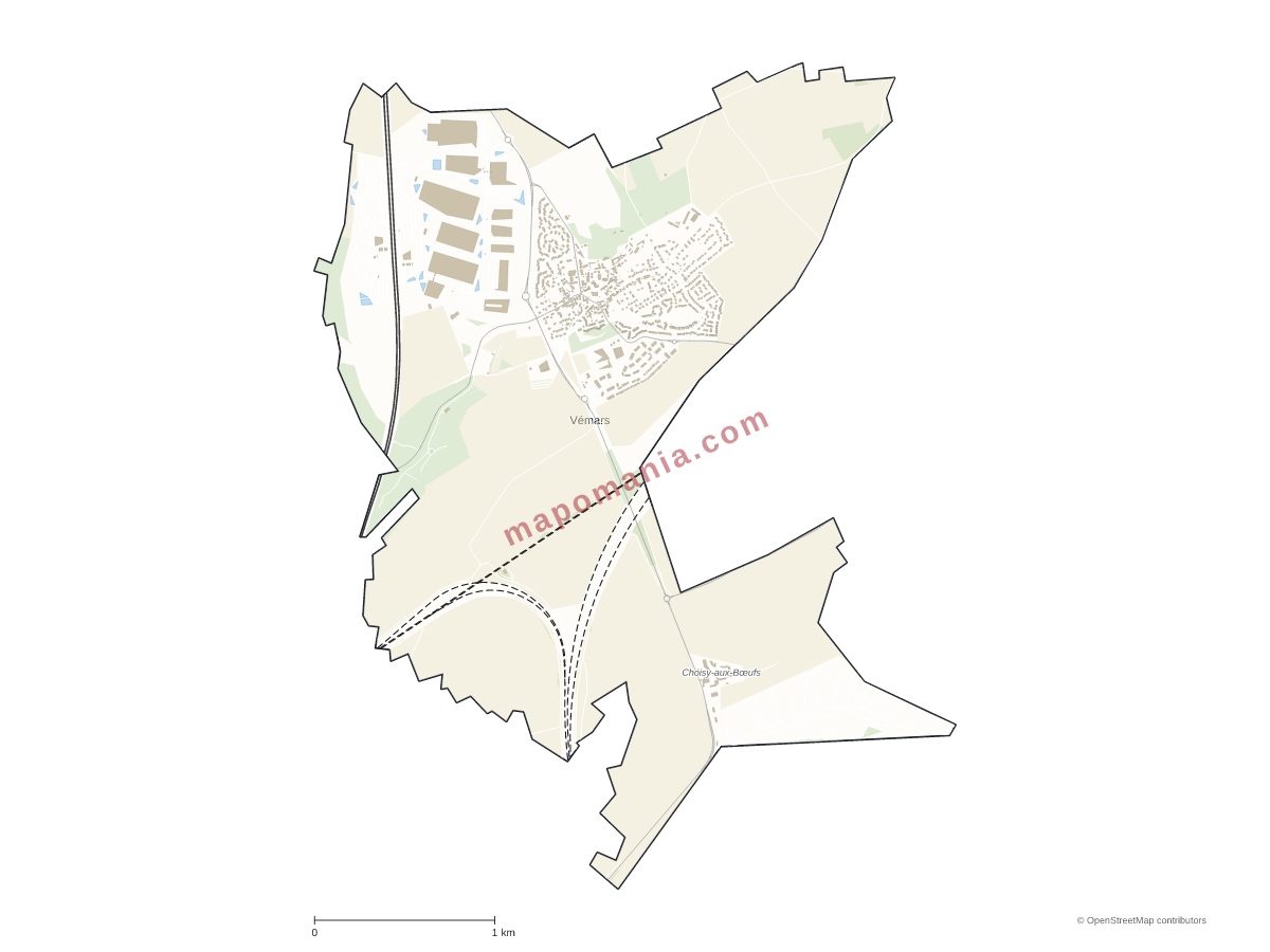 Carte de Vémars à personnaliser