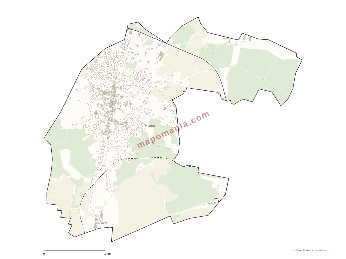Carte de Viarmes à personnaliser
