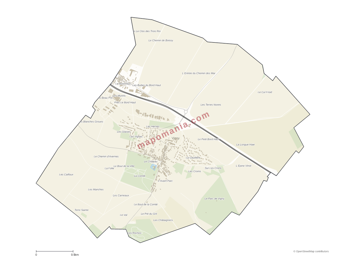 Carte de Vigny à personnaliser