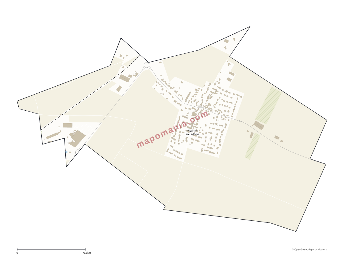 Carte de Villaines-sous-Bois à personnaliser