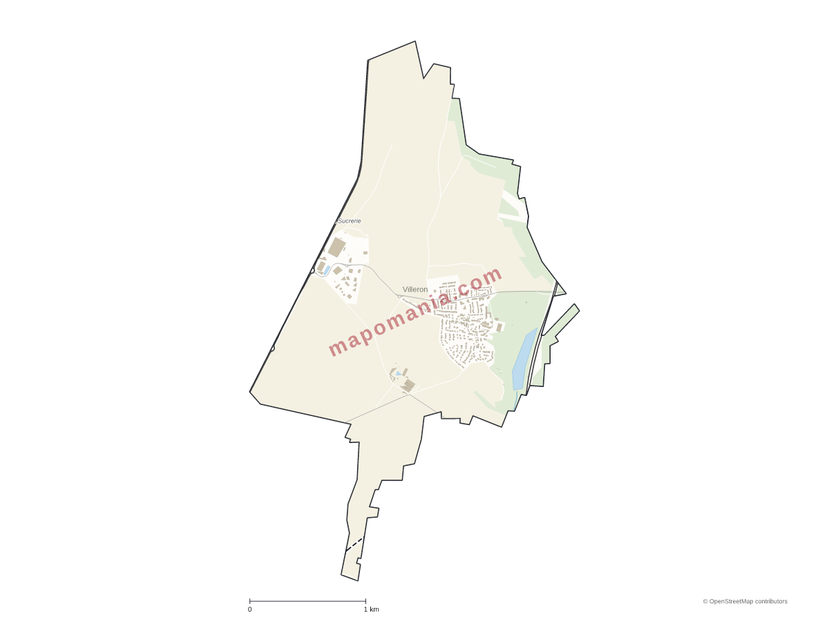 Carte de Villeron à personnaliser