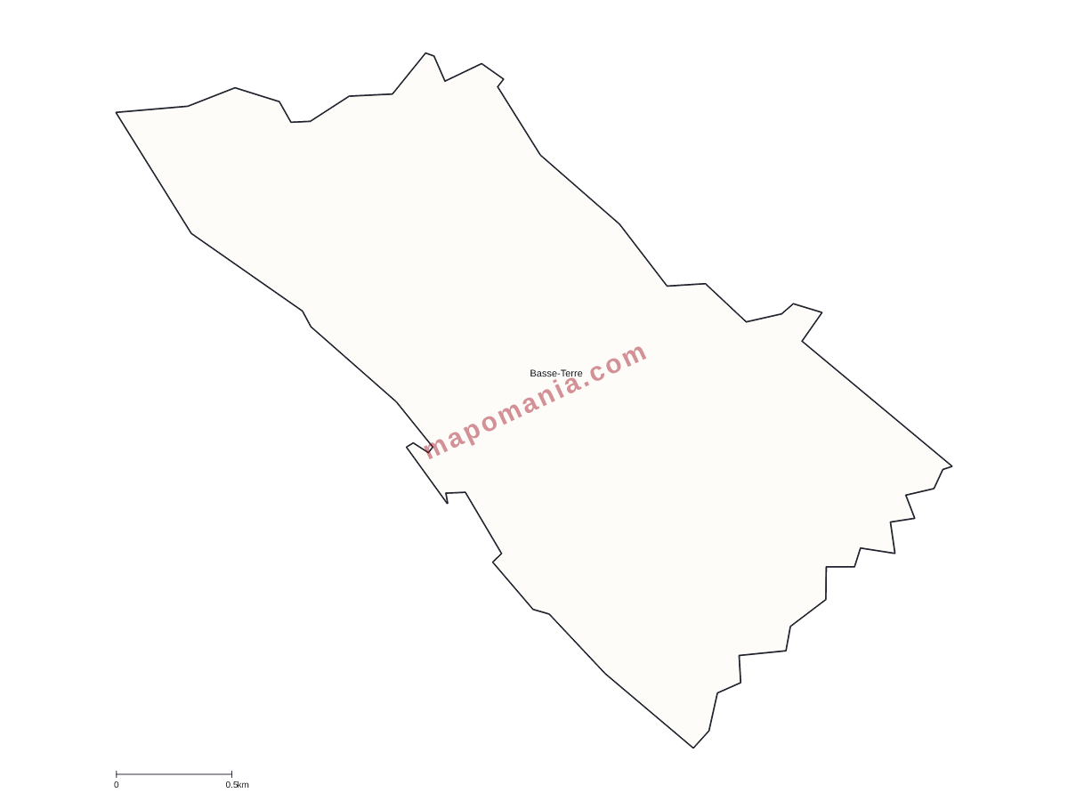 Carte de Basse-Terre à personnaliser