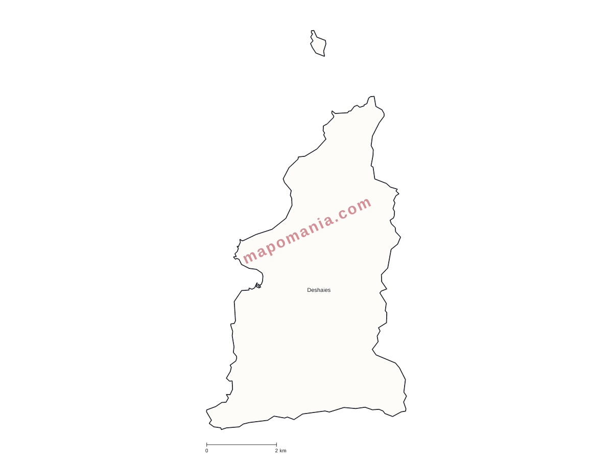 Carte de Deshaies à personnaliser