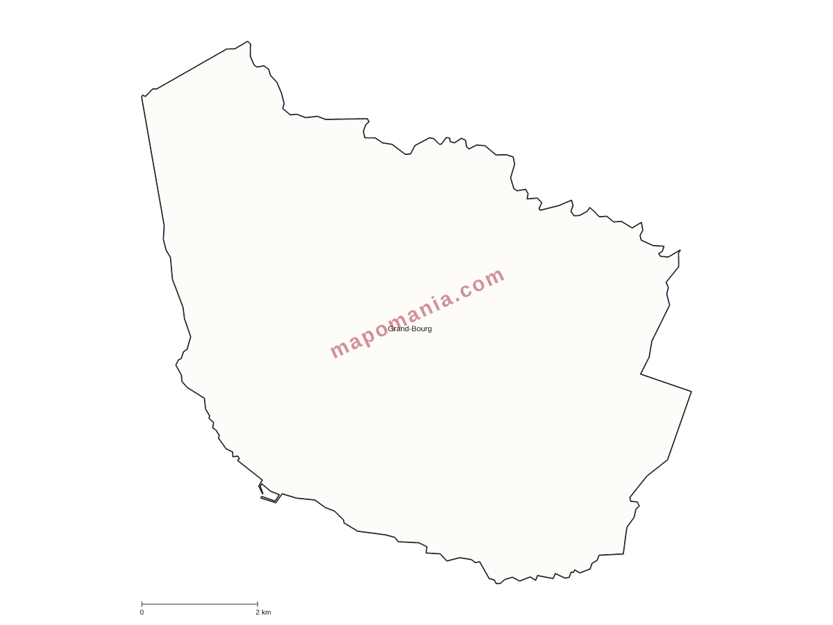 Carte de Grand-Bourg à personnaliser