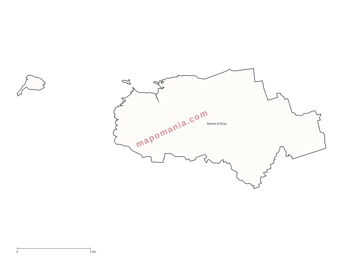 Carte de Morne-à-l'Eau à personnaliser