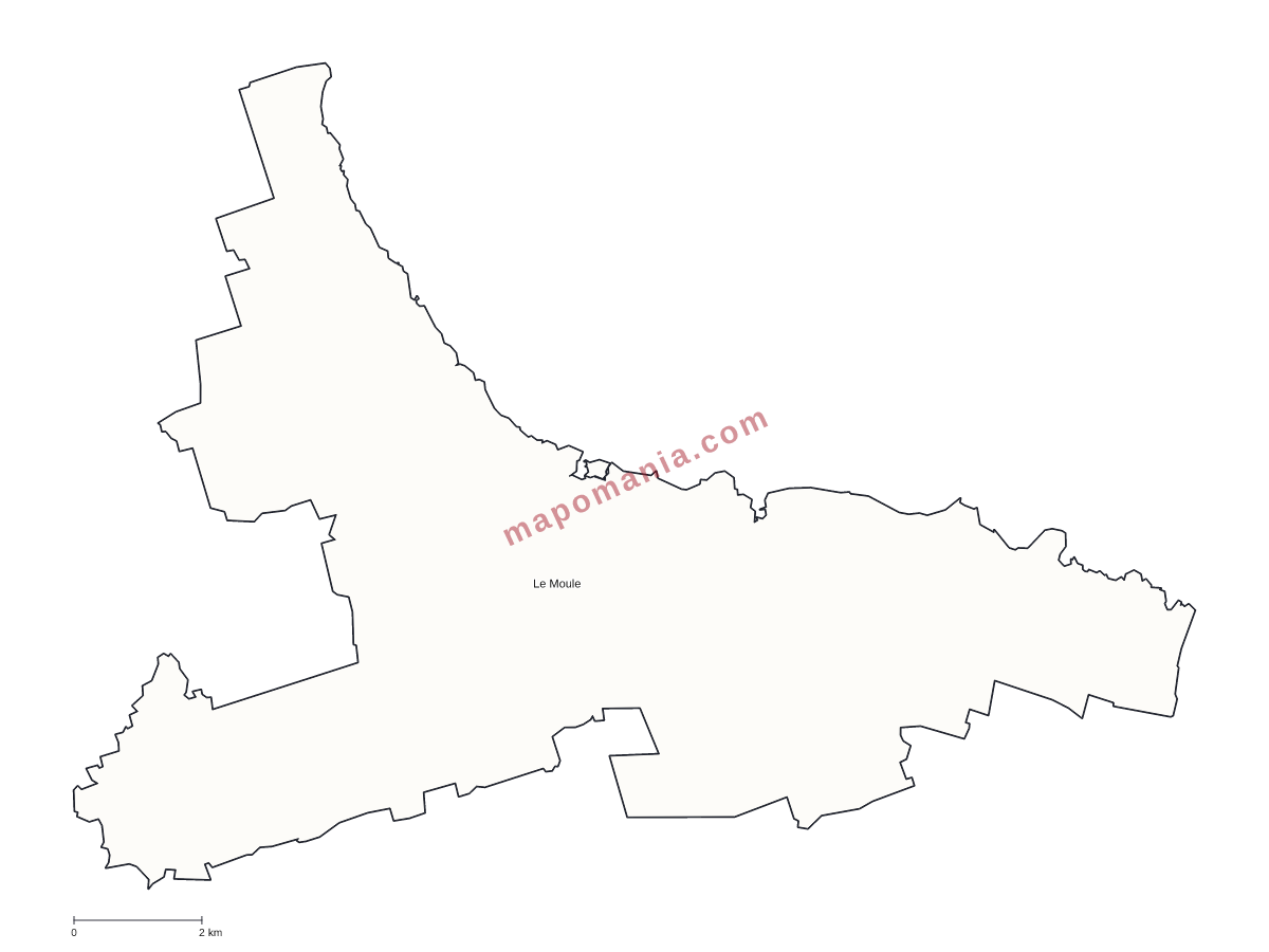 Carte de Le Moule à personnaliser