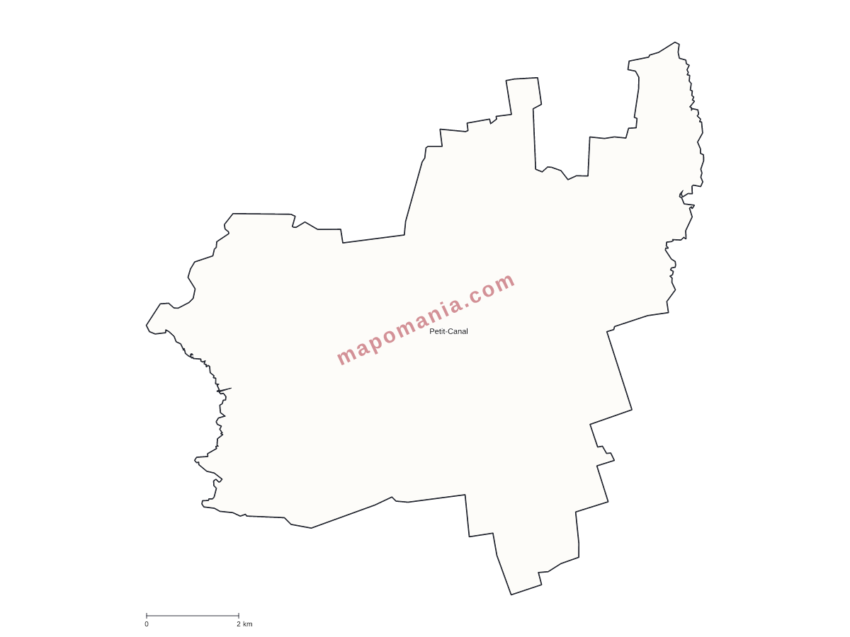 Carte de Petit-Canal à personnaliser