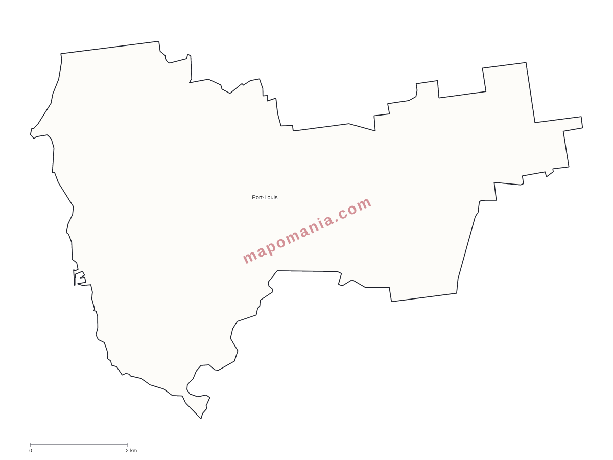 Carte de Port-Louis à personnaliser