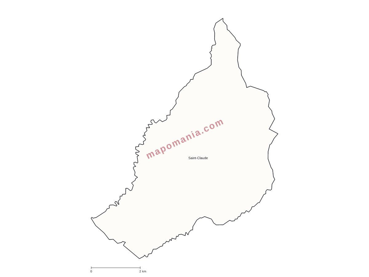 Carte de Saint-Claude à personnaliser