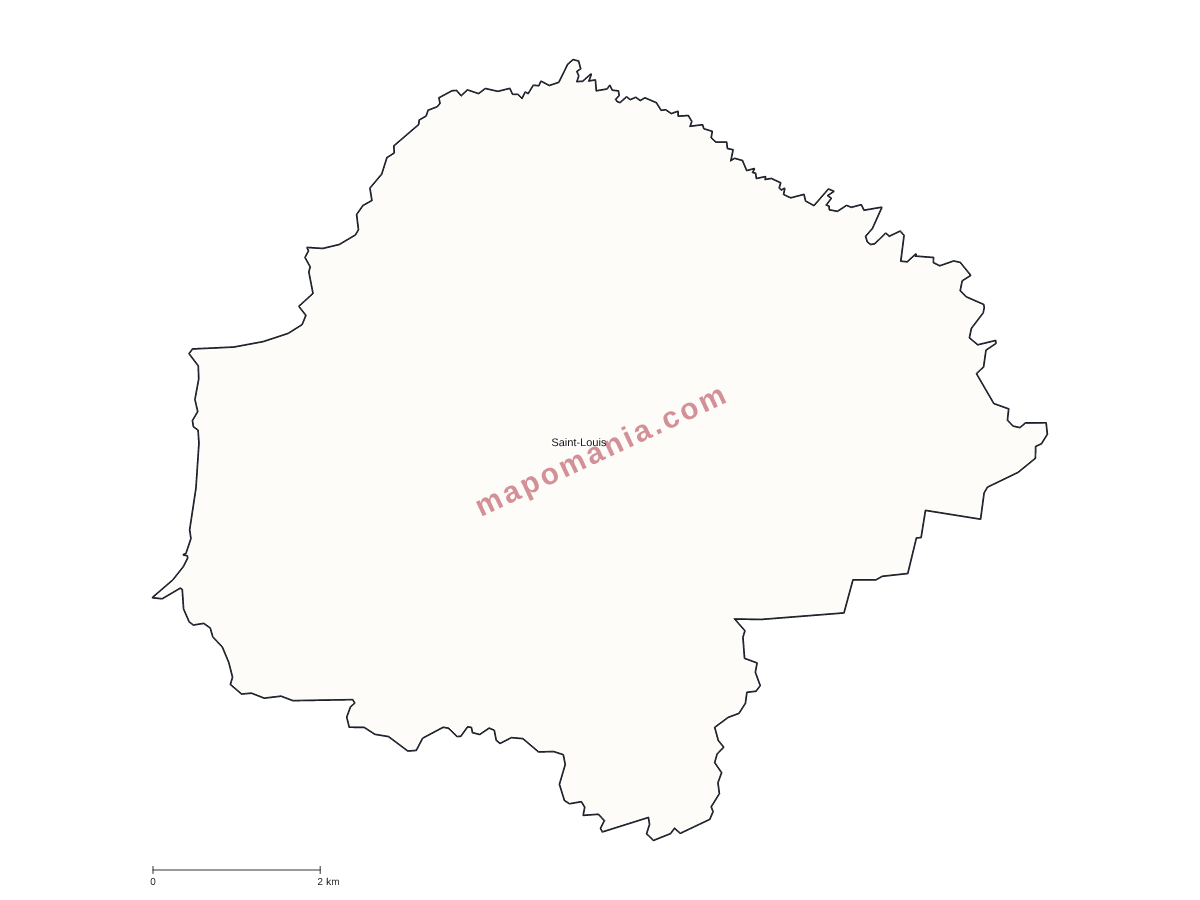 Carte de Saint-Louis à personnaliser