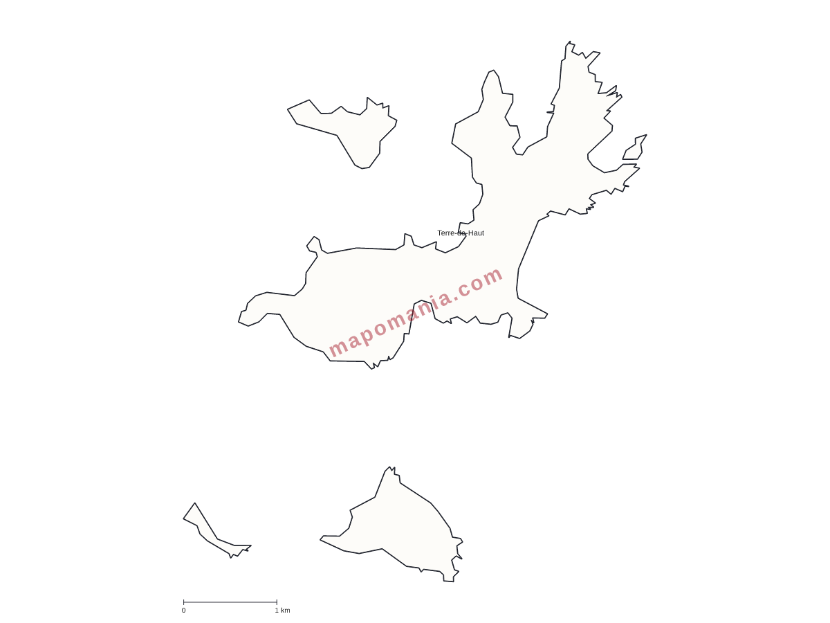 Carte de Terre-de-Haut à personnaliser