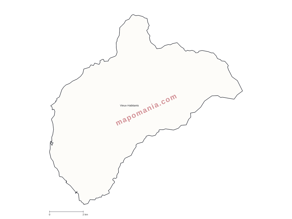 Carte de Vieux-Habitants à personnaliser