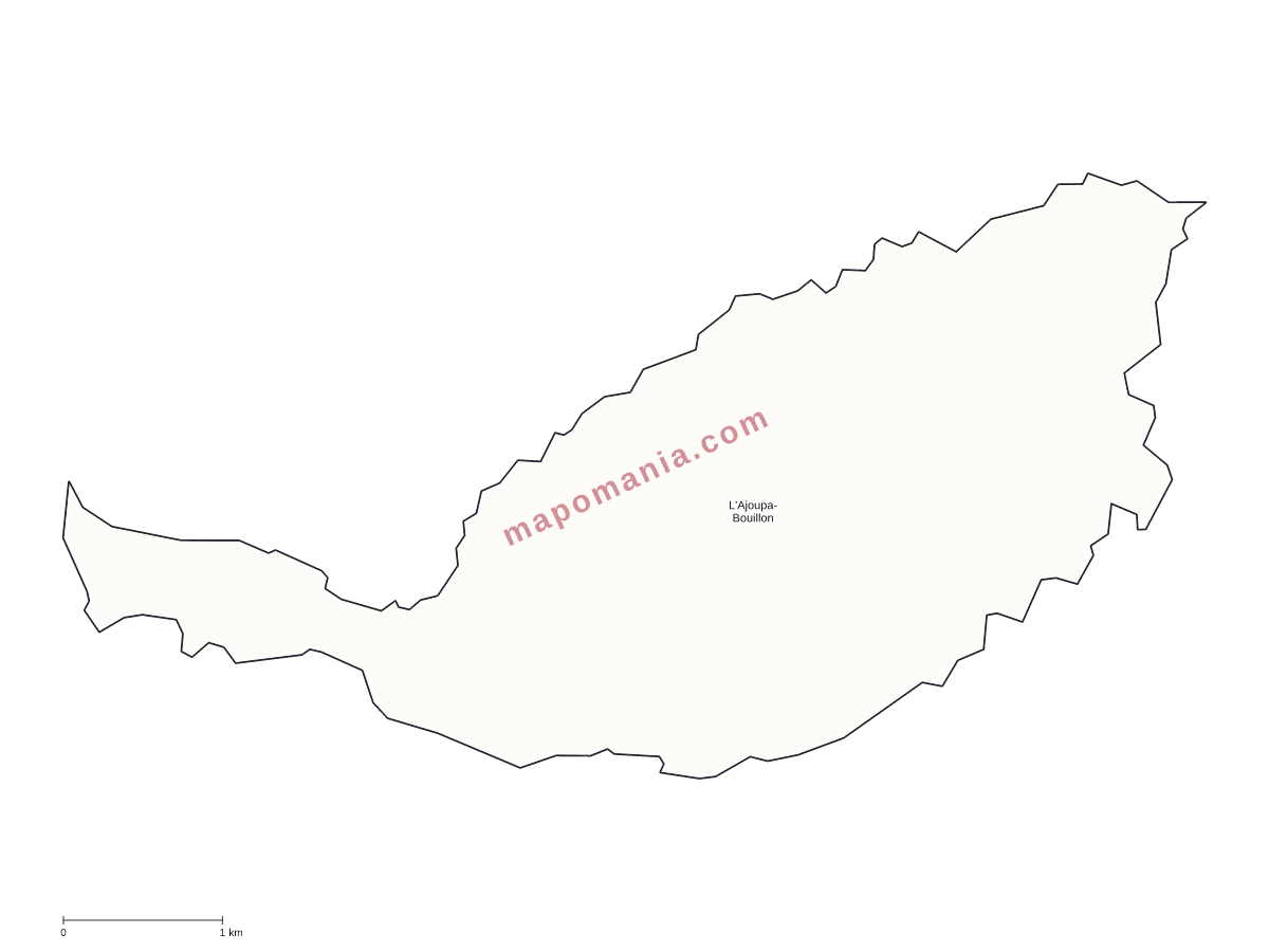 Carte de L'Ajoupa-Bouillon à personnaliser