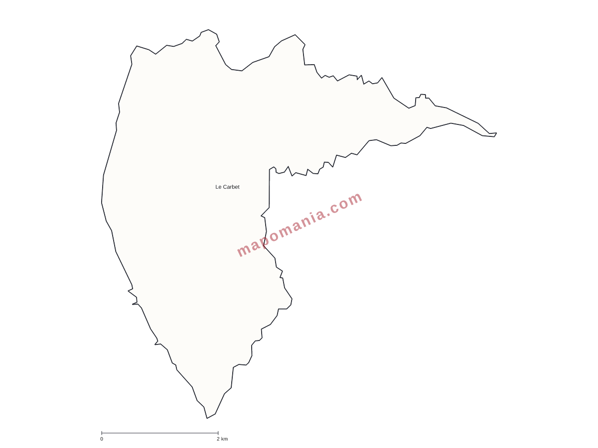 Carte de Le Carbet à personnaliser