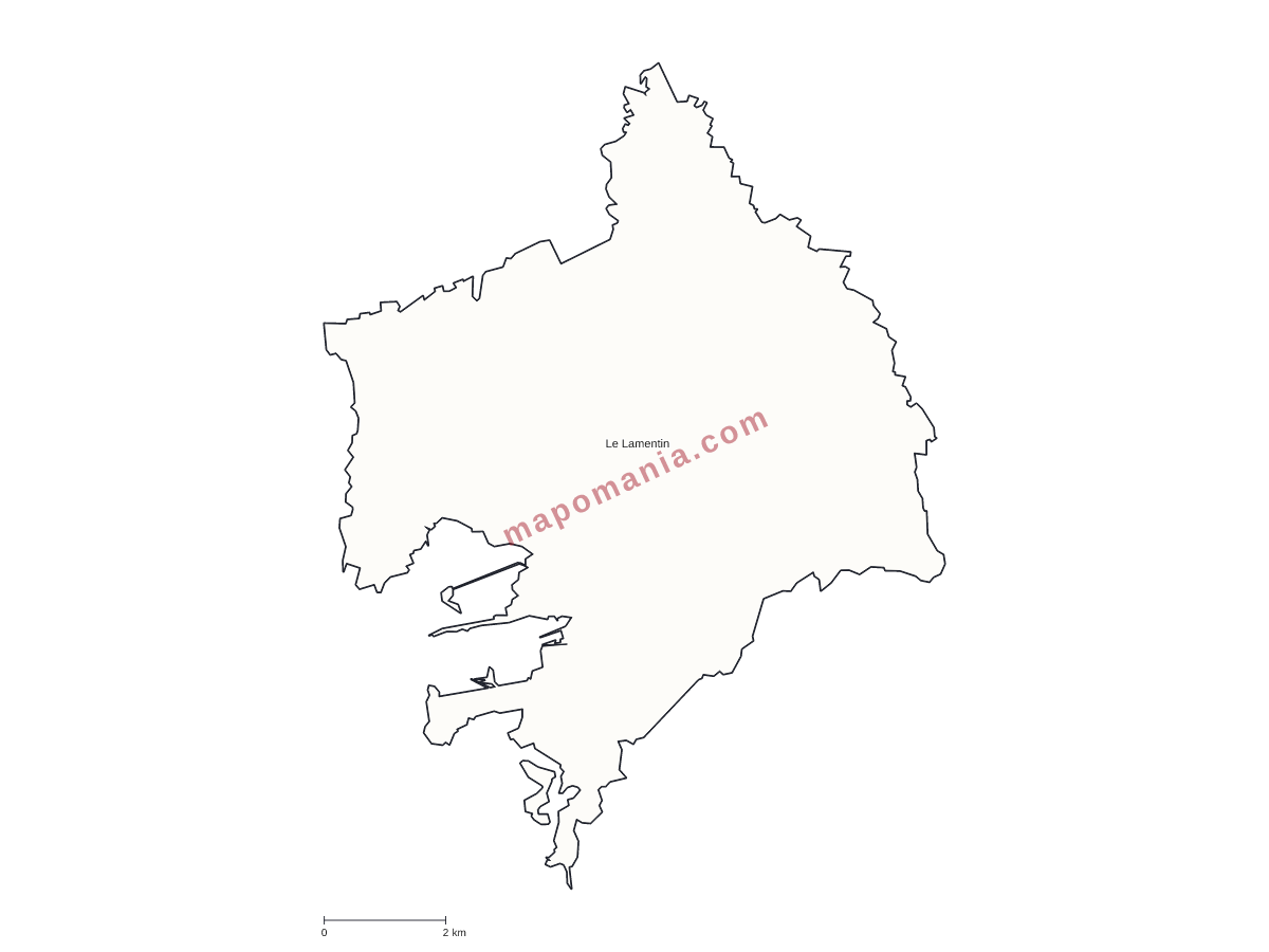 Carte de Le Lamentin à personnaliser