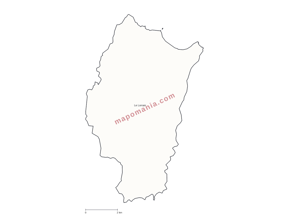 Carte de Le Lorrain à personnaliser