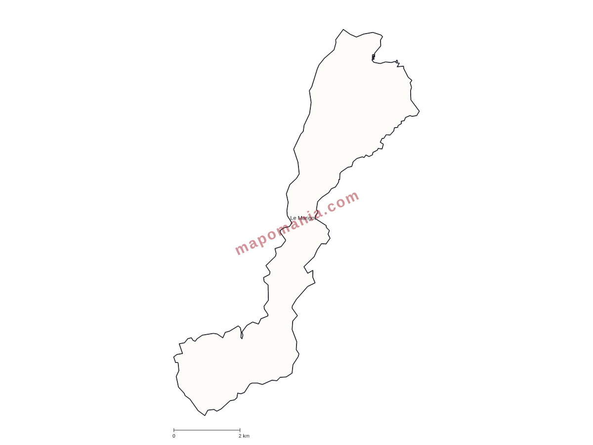 Carte de Le Marigot à personnaliser