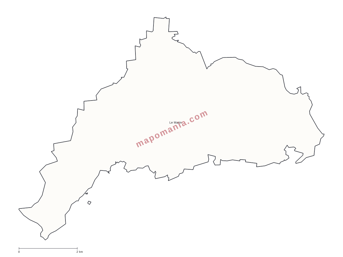 Carte de Le Marin à personnaliser