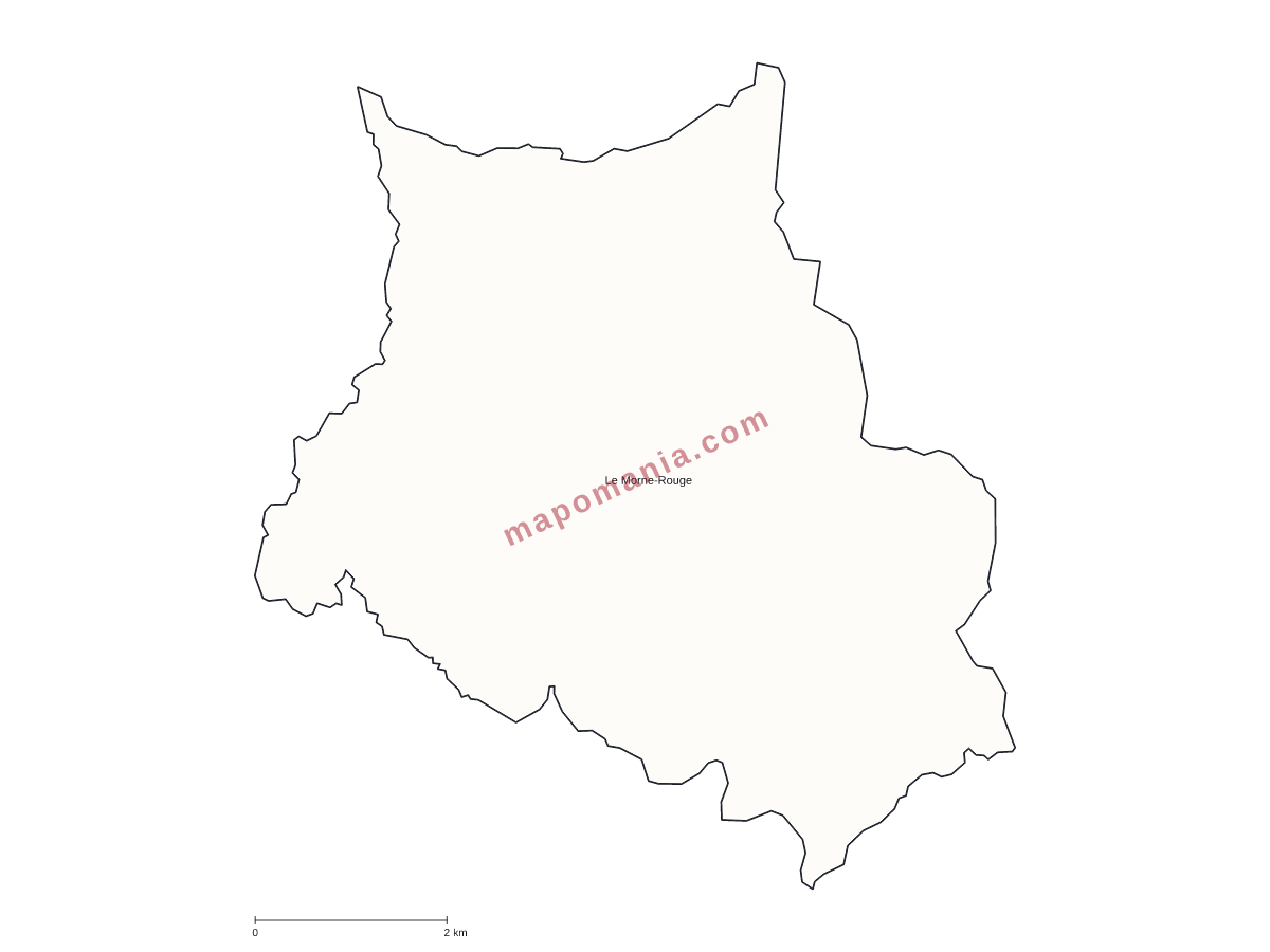 Carte de Le Morne-Rouge à personnaliser
