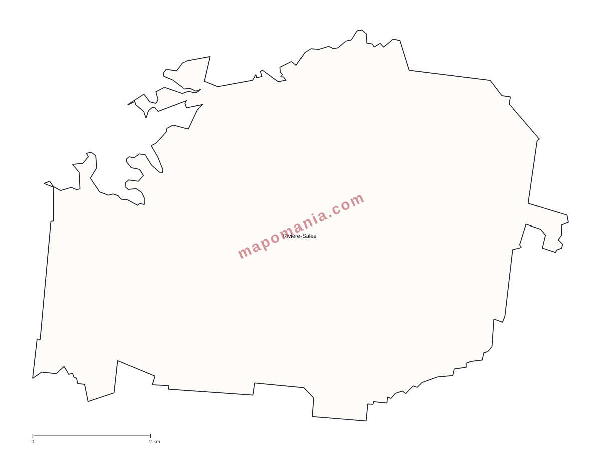 Carte de Rivière-Salée à personnaliser
