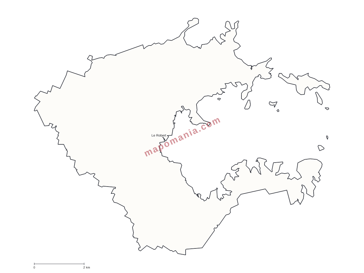 Carte de Le Robert à personnaliser