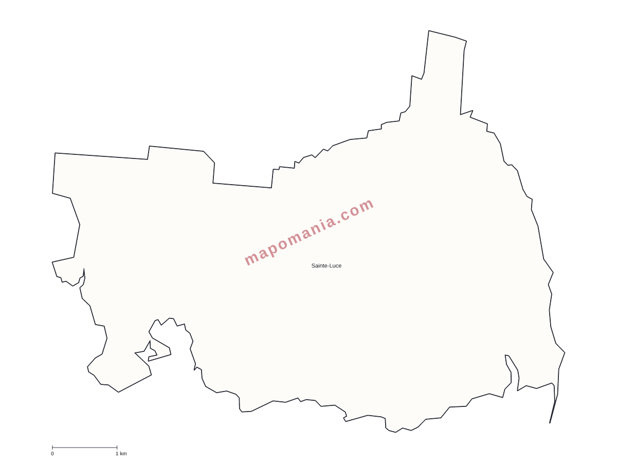Carte de Sainte-Luce à personnaliser