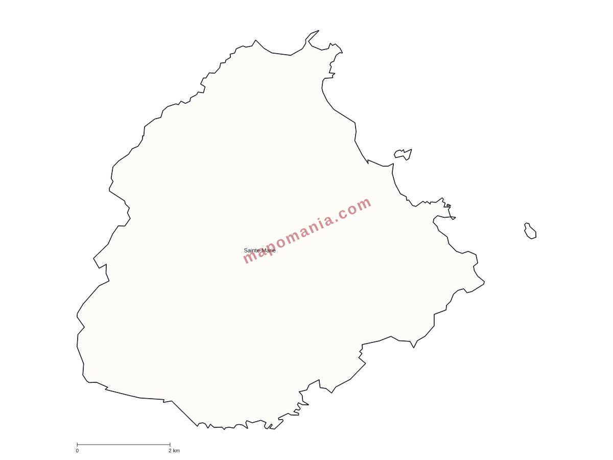 Carte de Sainte-Marie à personnaliser