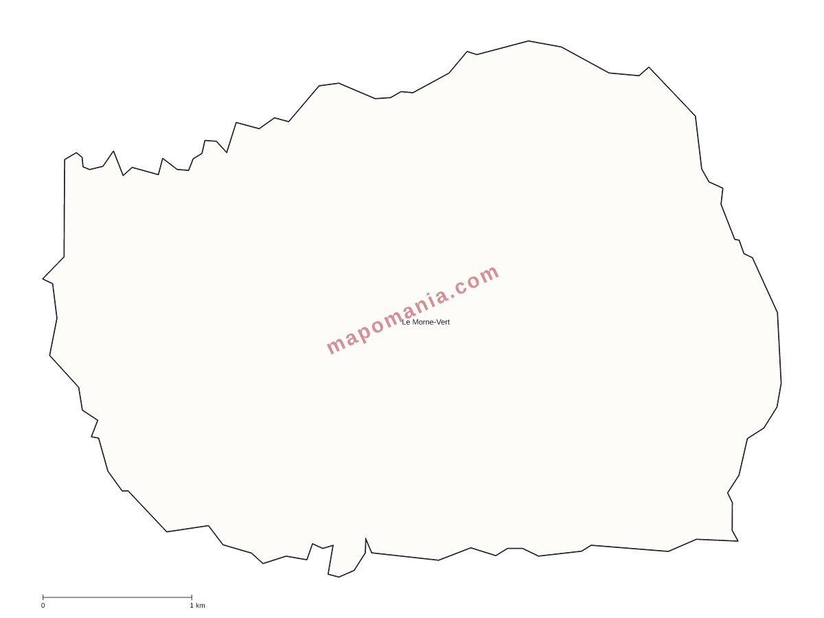 Carte de Le Morne-Vert à personnaliser