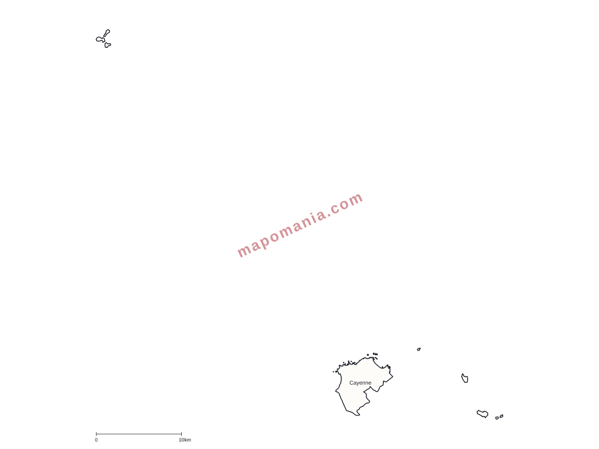 Carte de Cayenne à personnaliser