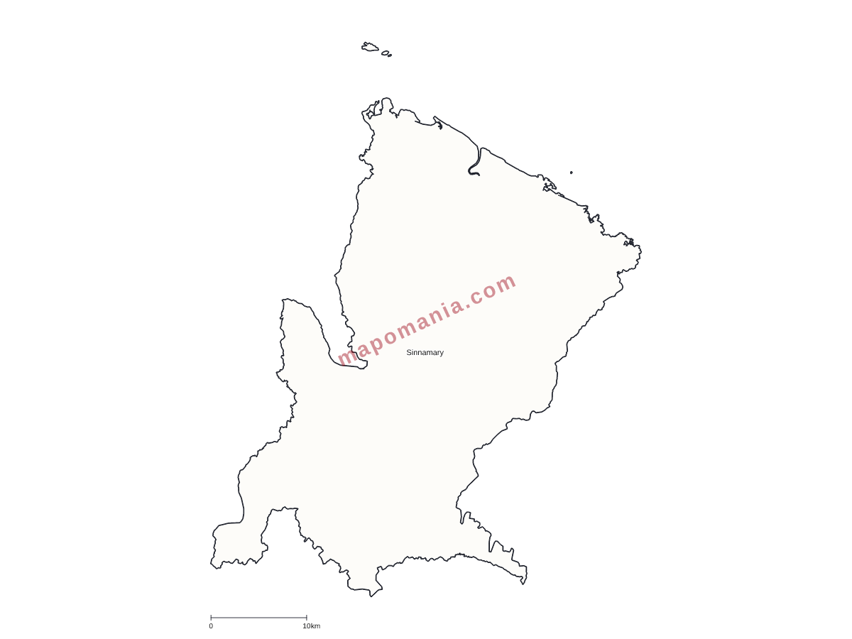 Carte de Sinnamary à personnaliser