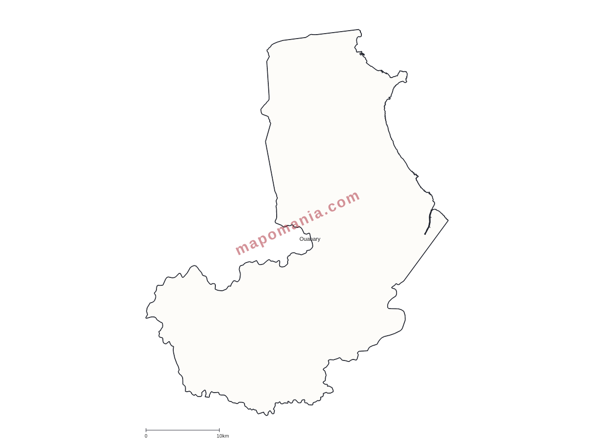 Carte de Ouanary à personnaliser
