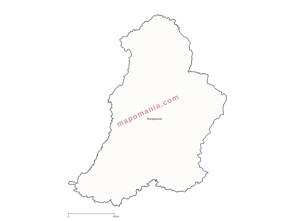 Carte de Maripasoula à personnaliser